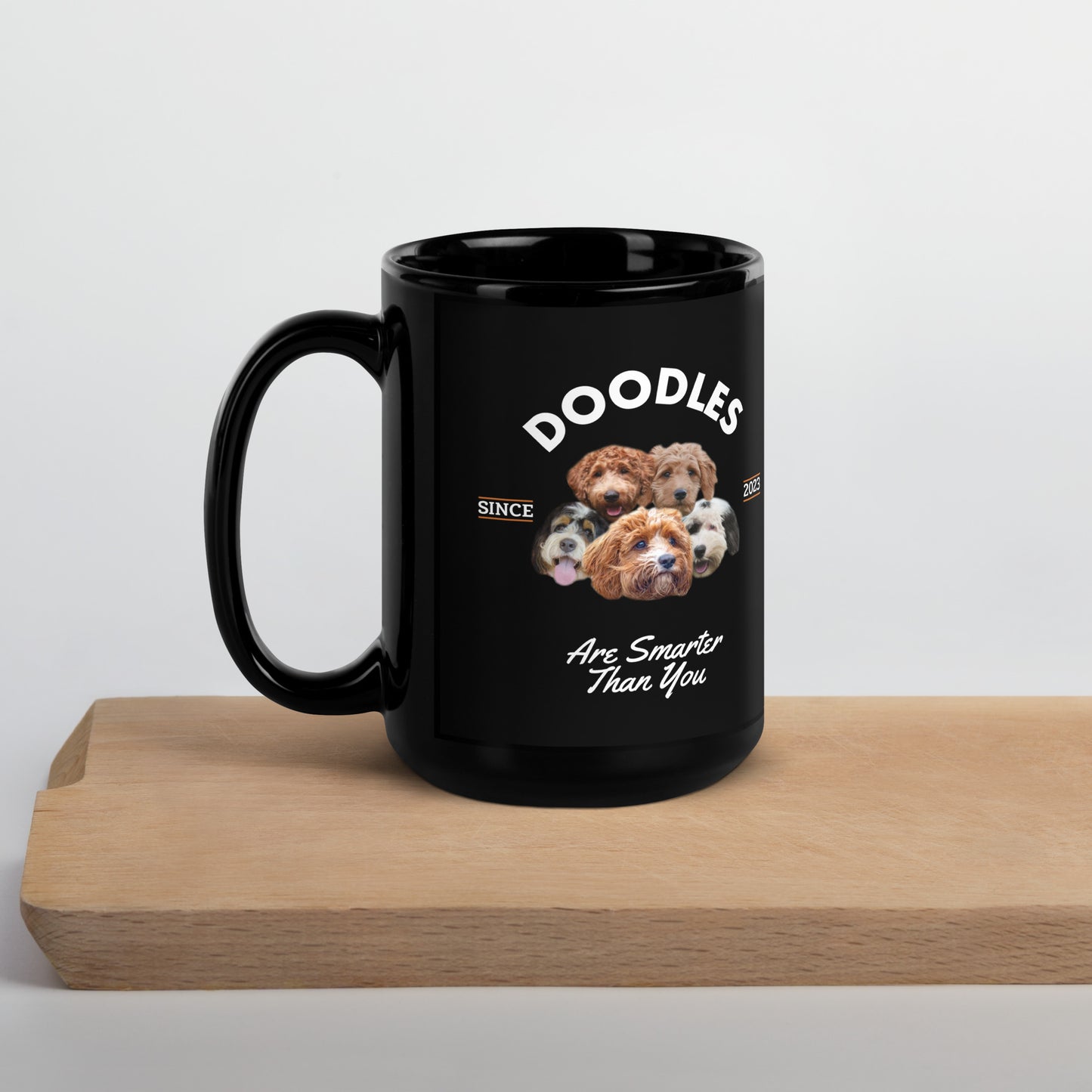 Doodles are Smarter than You - Black Mug