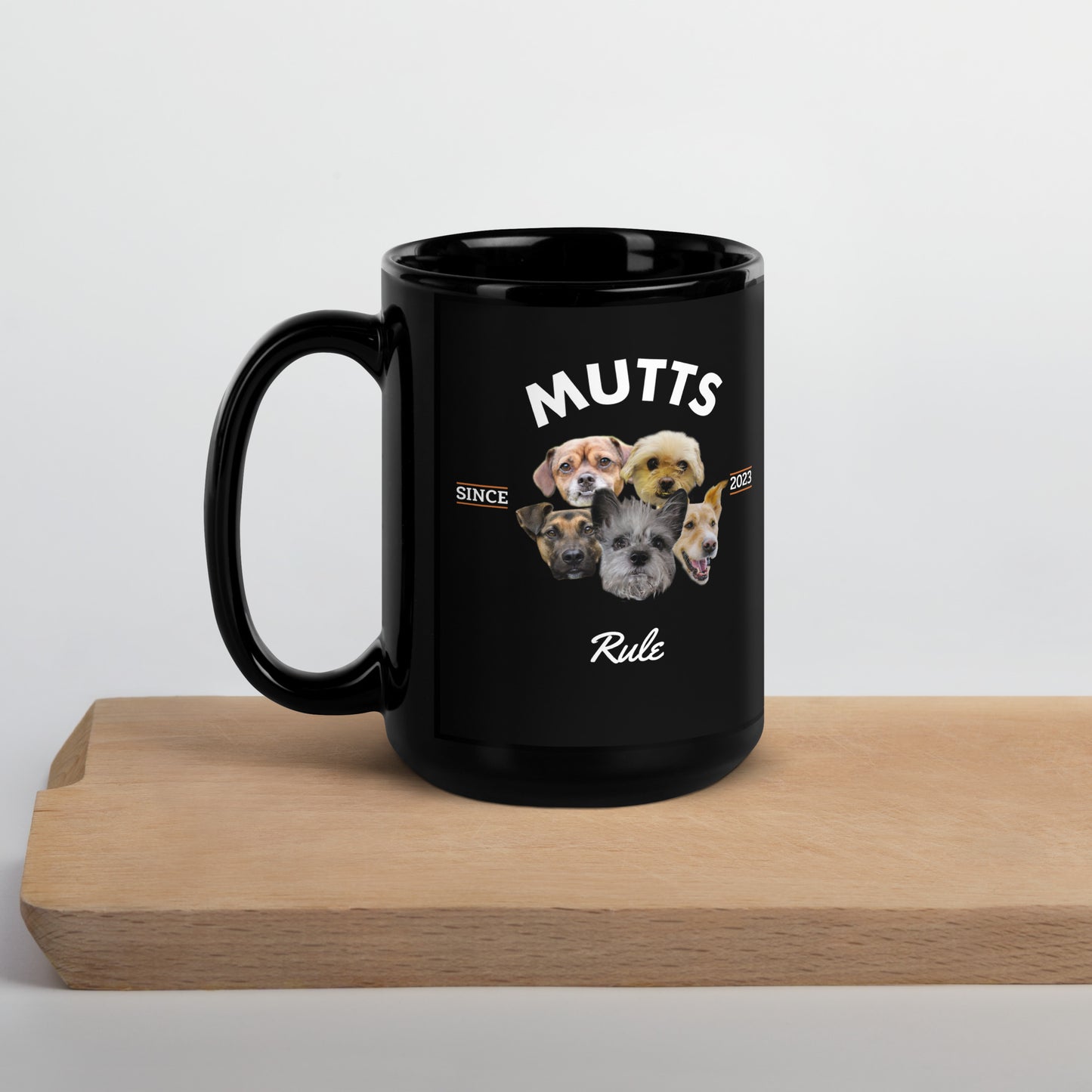 Mutts Rule - Black Mug