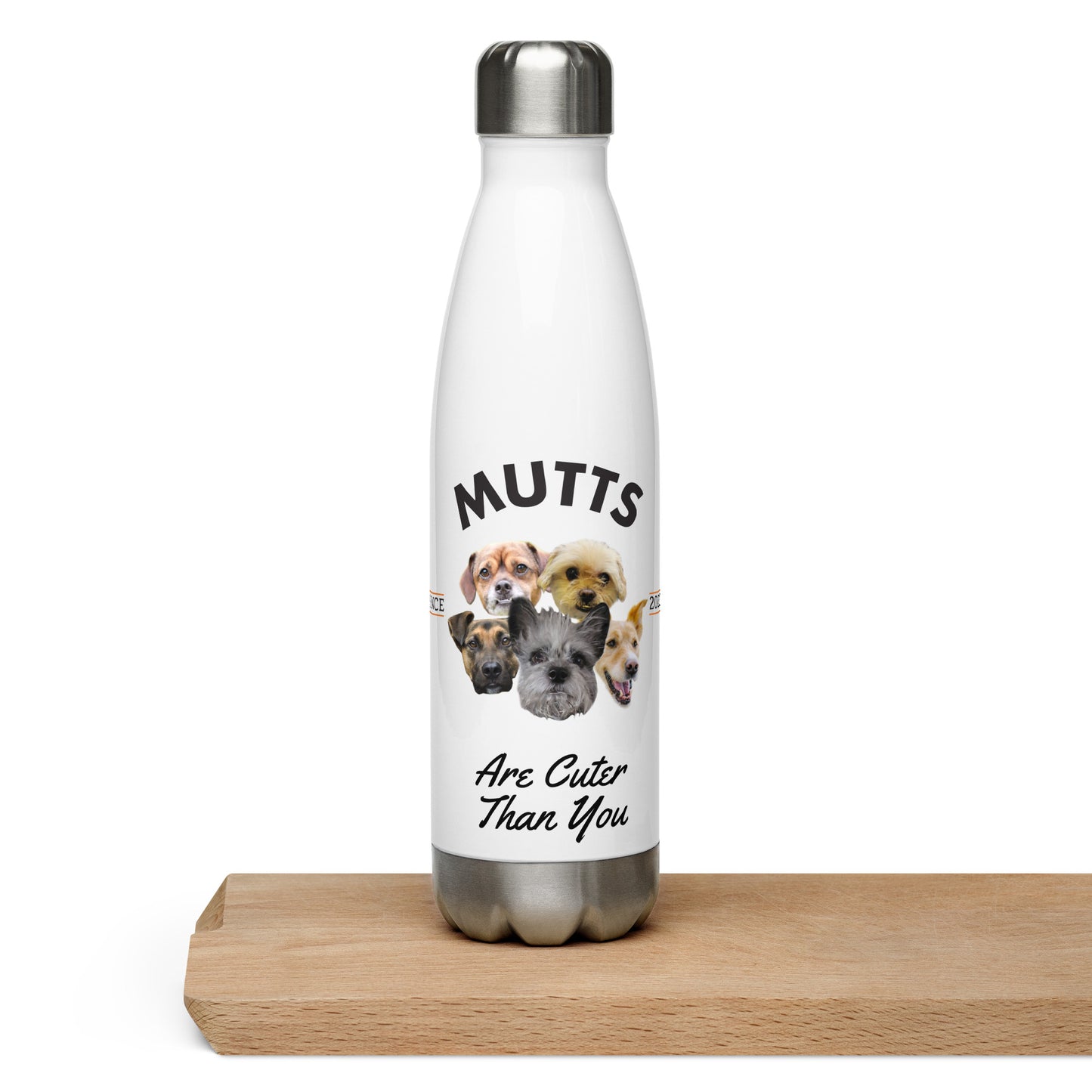 Mutts are Cuter than You - White Water Bootle