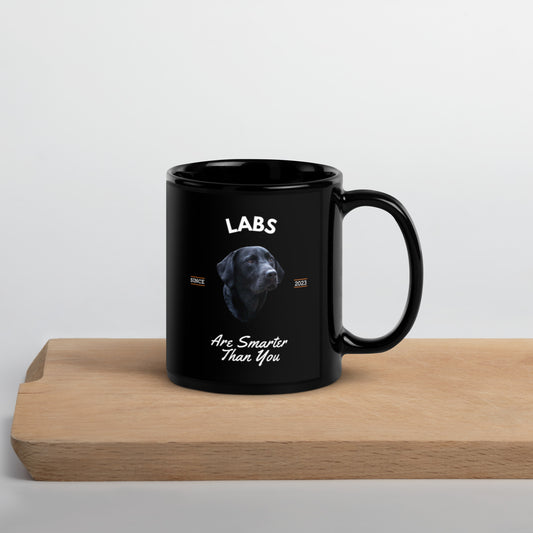 Black Labs - Black Coffee Mug (Labs Are Smarter Than You)