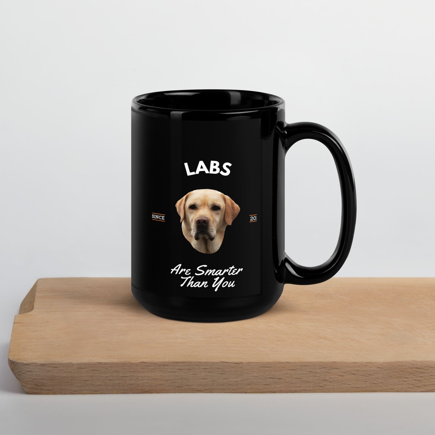 Yellow Labs - Black Coffee Mug (Labs Are Smarter Than You)
