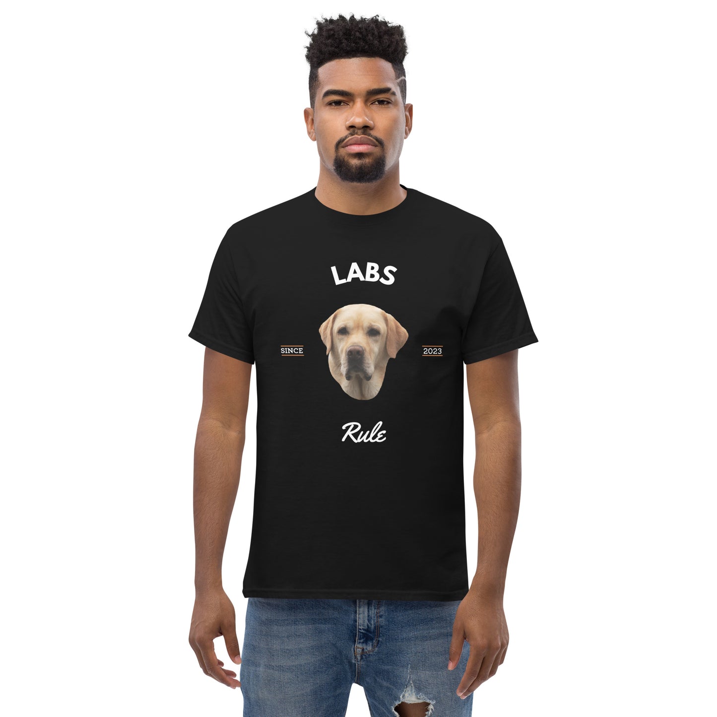 Yellow Lab - Labs Rule - Black T-Shirt