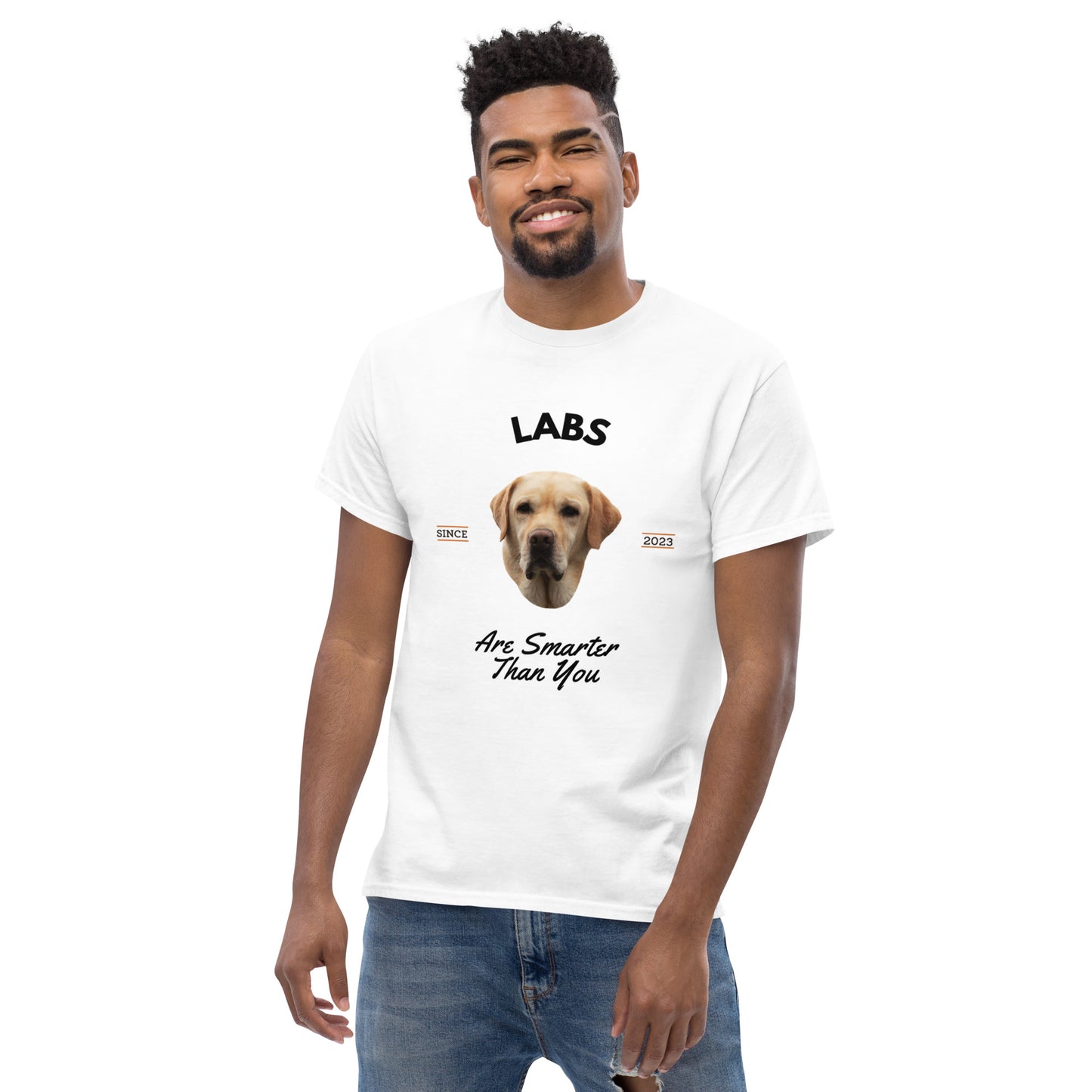Yellow Labs - White T Shirt (Labs Are Smarter Than You)