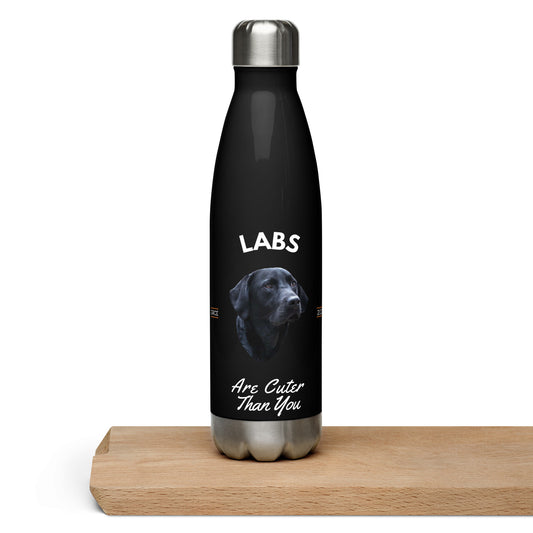 Black Labs - Black Water Bottle (Labs Are Cuter Than You)