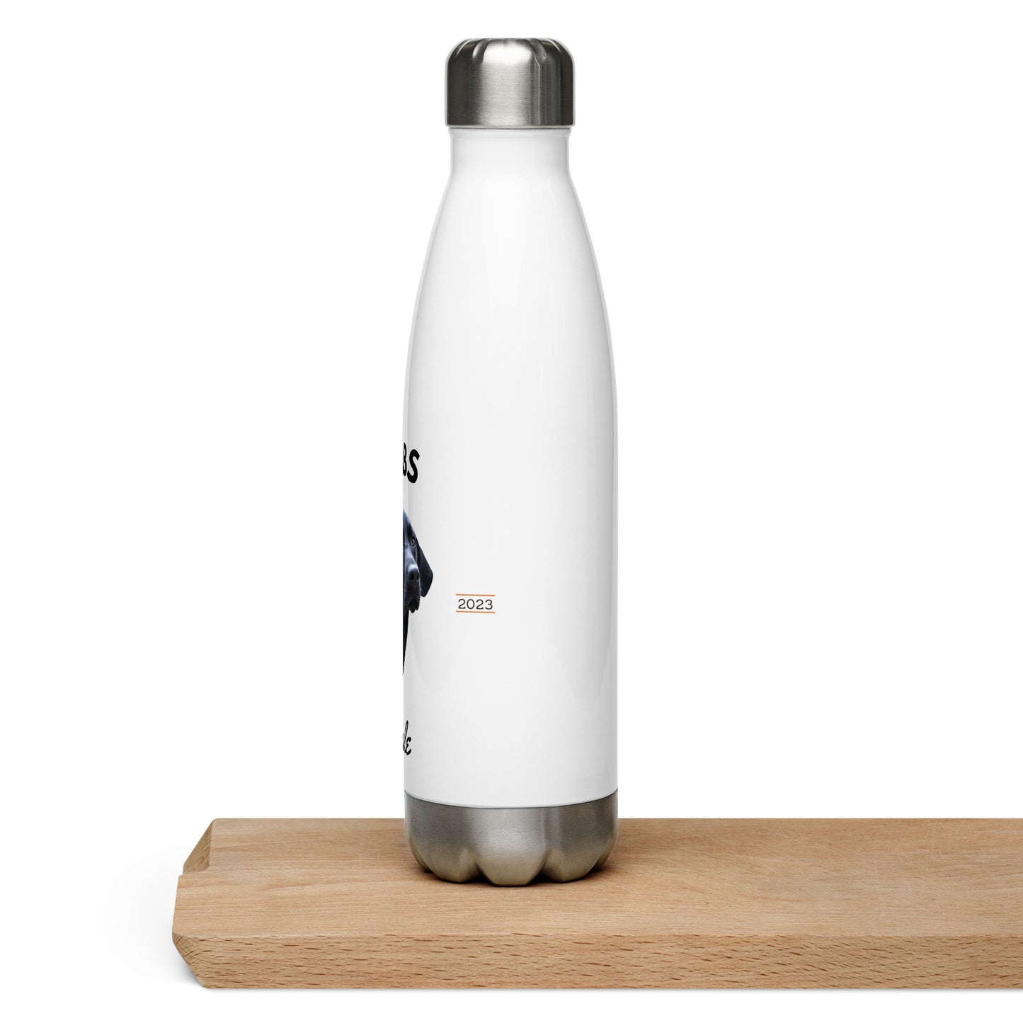 Black Lab - White Water Bottle (Labs Rule)