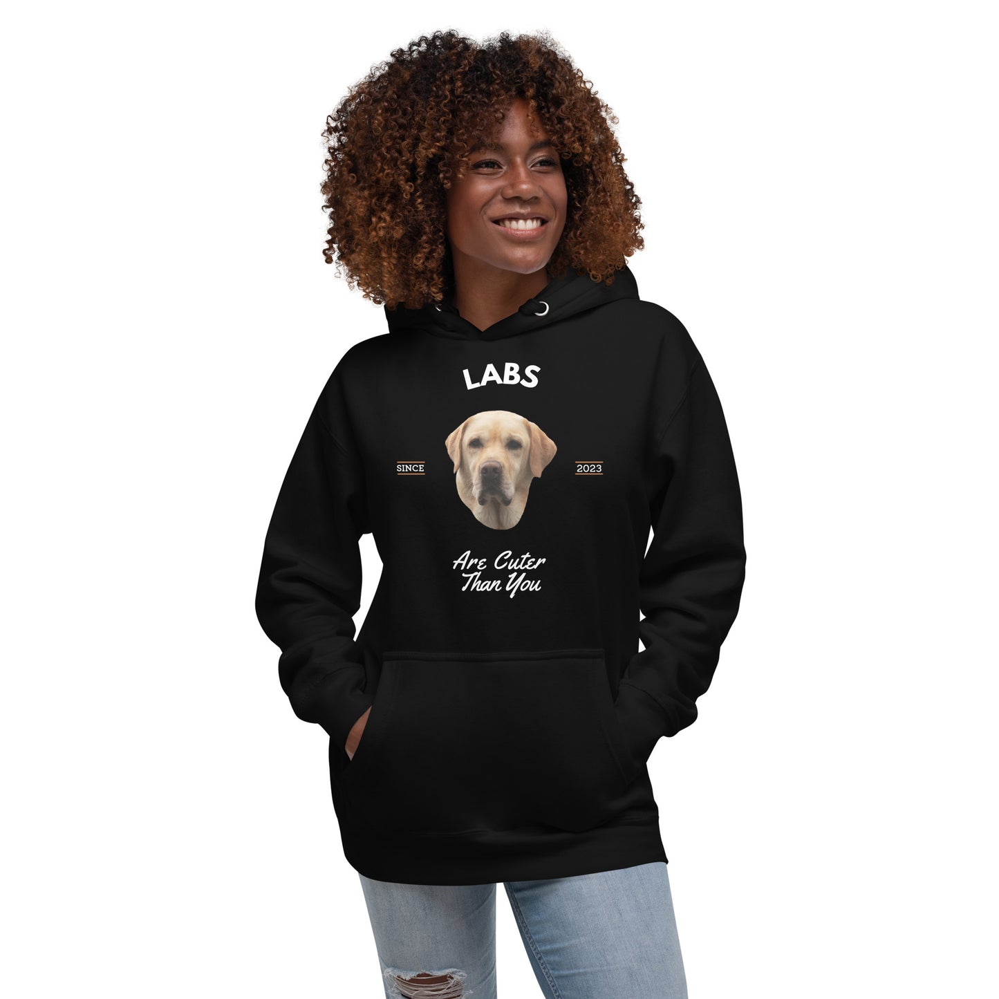Yellow Labs - Black Hoodie (Labs Are Cuter Than You)