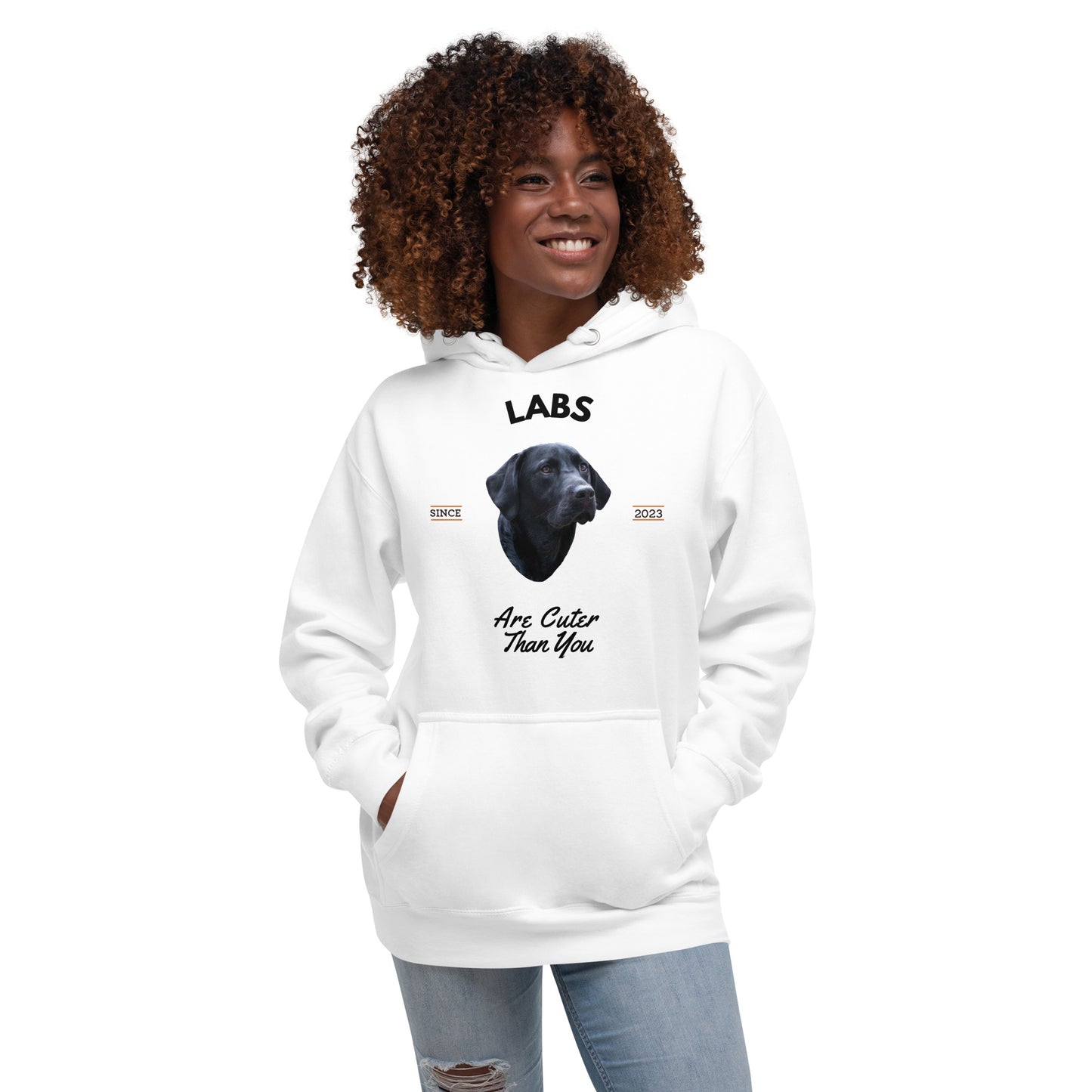 Black Labs - White Hoodie (Labs Are Cuter Than You)