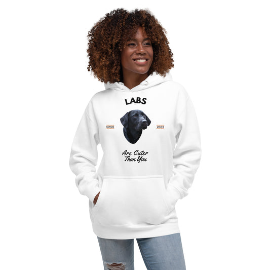 Black Labs - White Hoodie (Labs Are Cuter Than You)