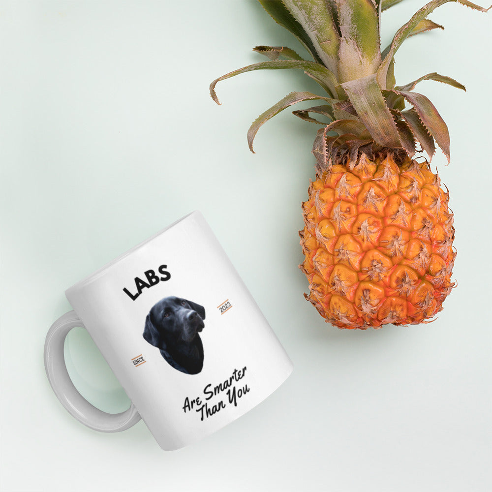 Black Labs - White Mug (Labs Are Smarter Than You Are)