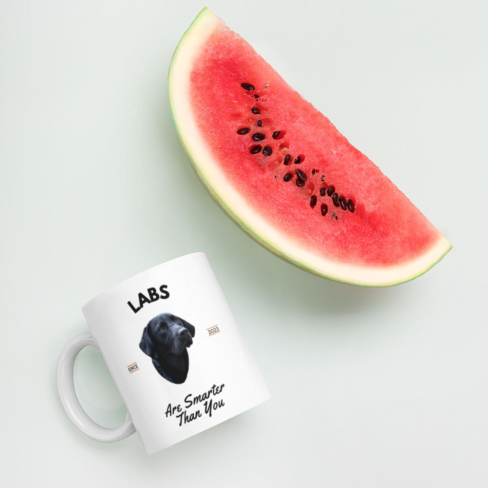 Black Labs - White Mug (Labs Are Smarter Than You Are)