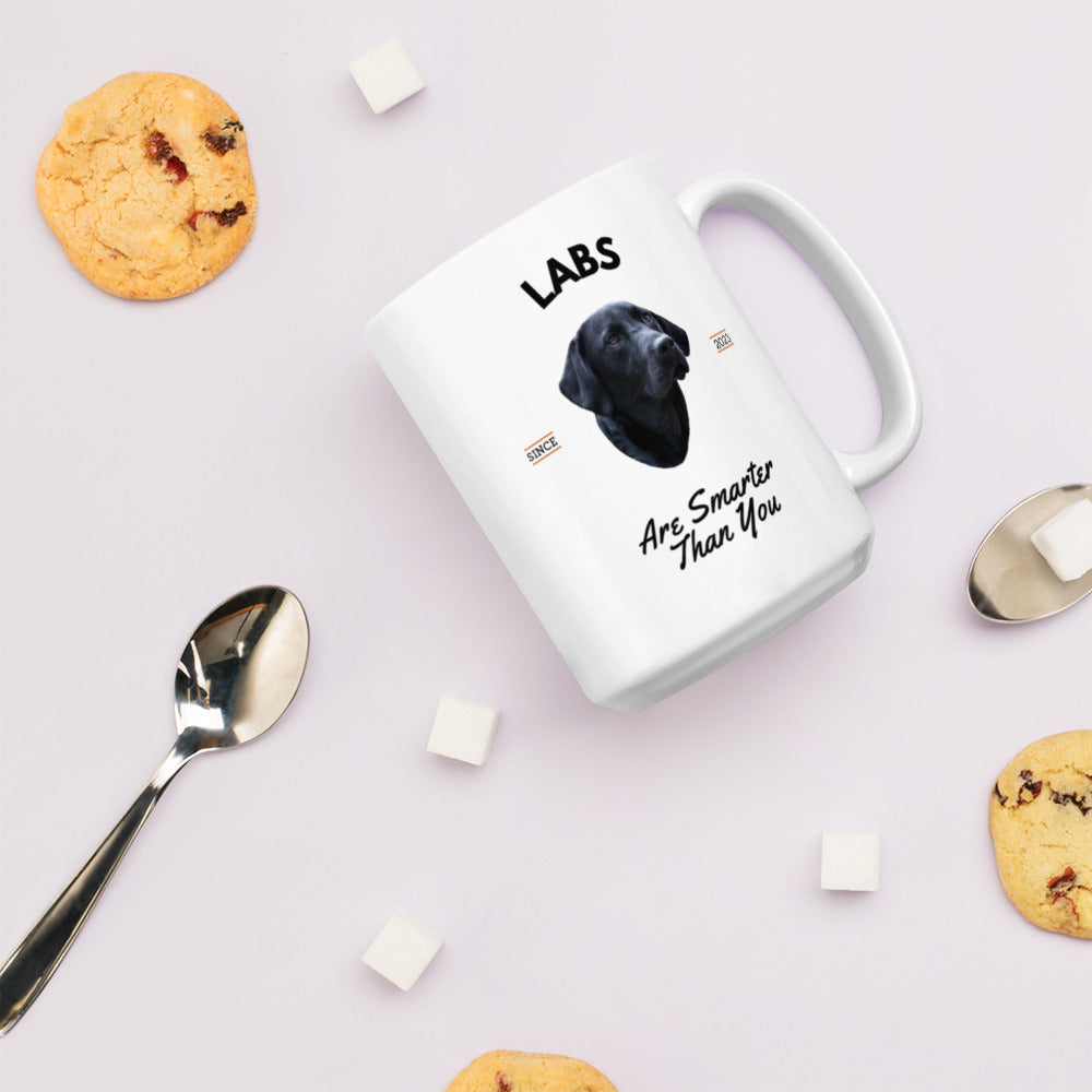 Black Labs - White Mug (Labs Are Smarter Than You Are)
