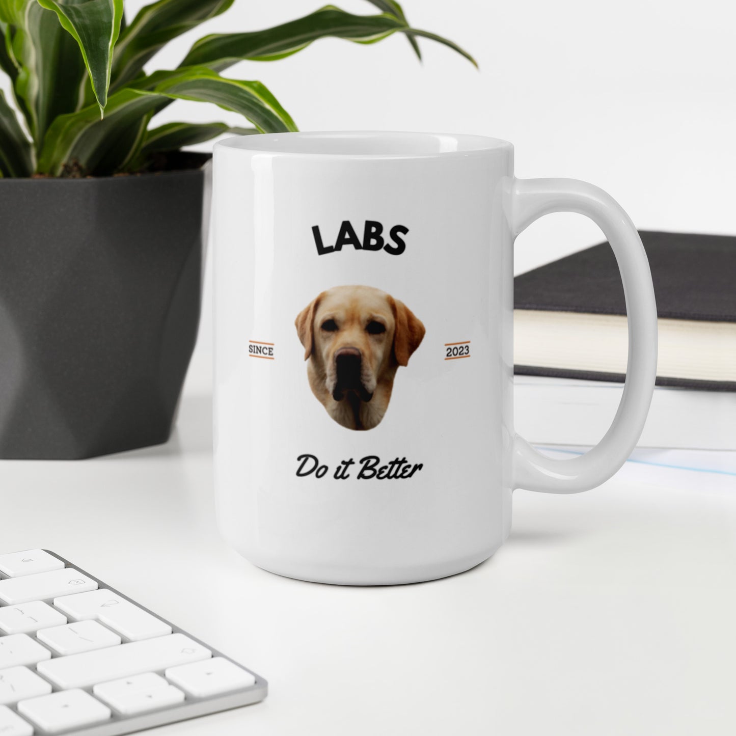 Yellow Labs - White Coffee Mug (Labs Do It Better)