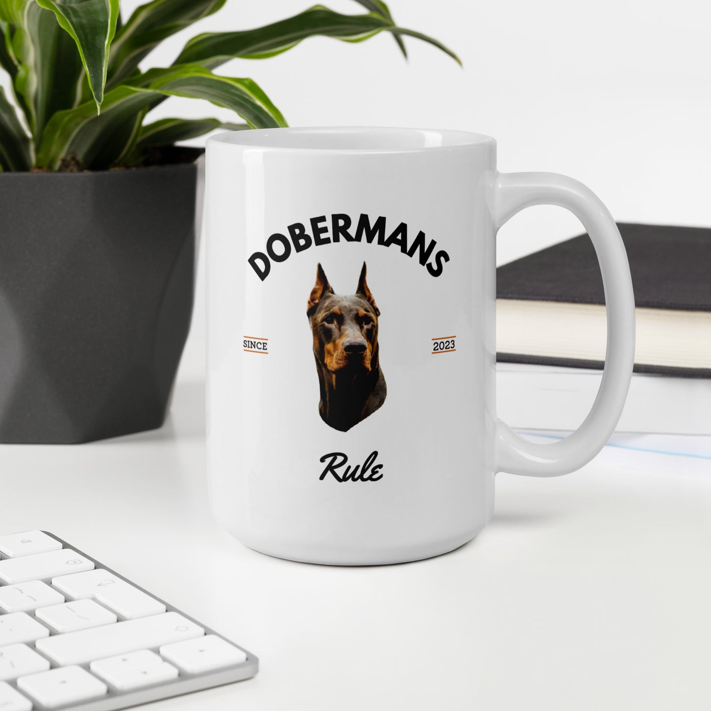 Red Dobermans - White Coffee Mug (Dobermans Rule)