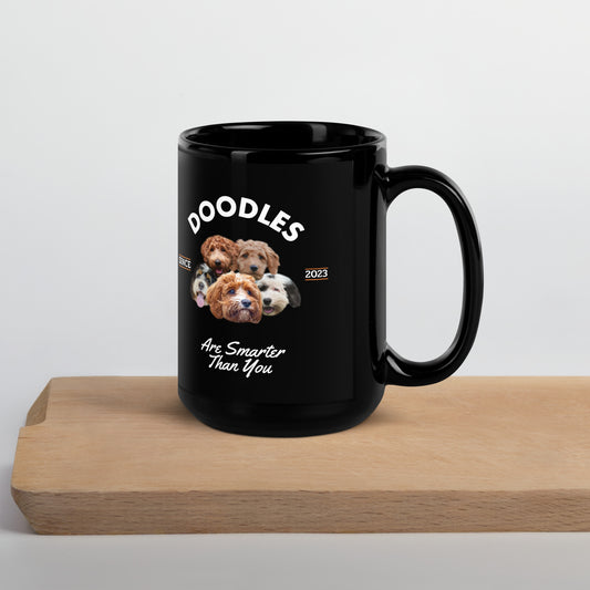 Doodles are Smarter than You - Black Mug