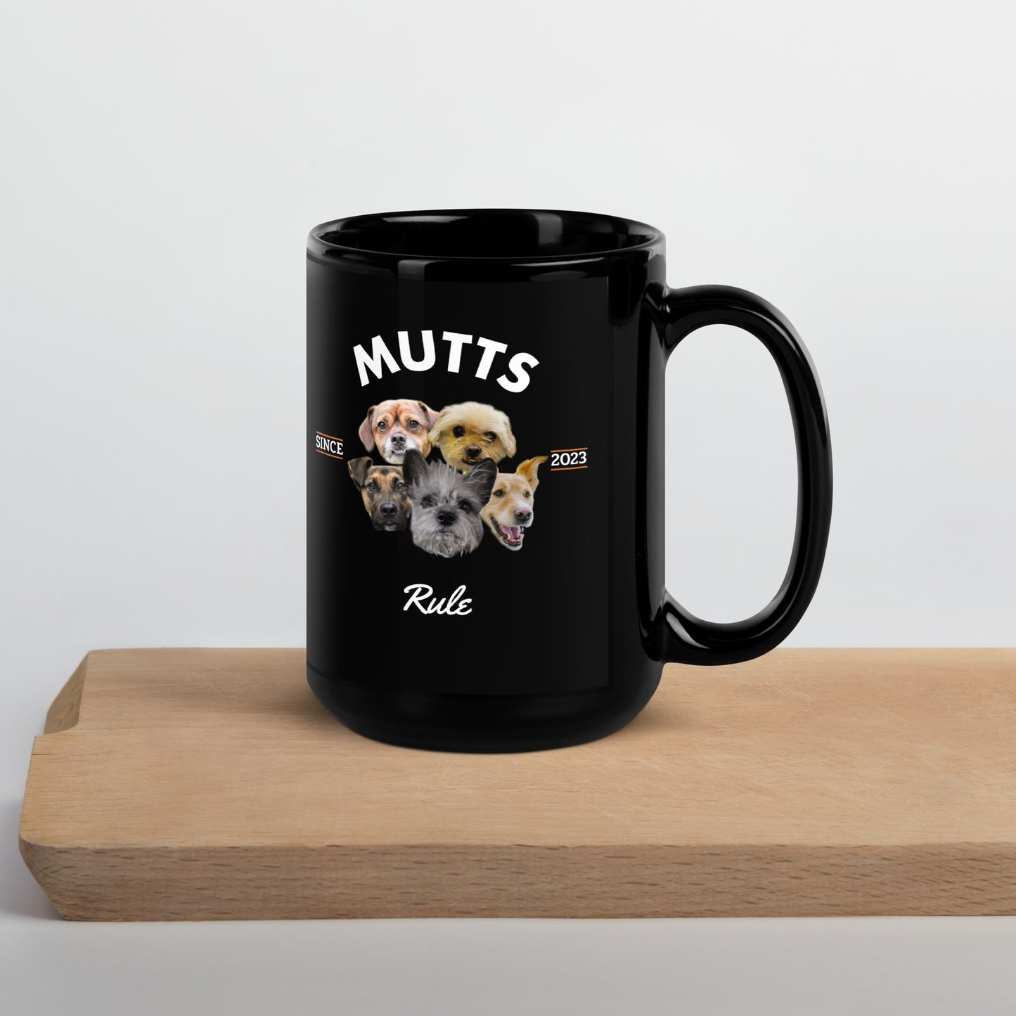 Mutts Rule - Black Mug