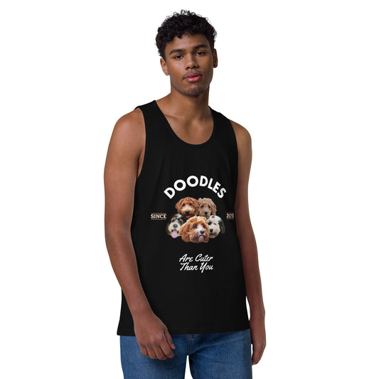 Doodles are Cuter than You - Black Tank Top