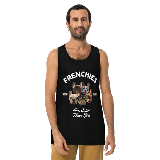 Frenchies are Cuter than You - Black Tank Top