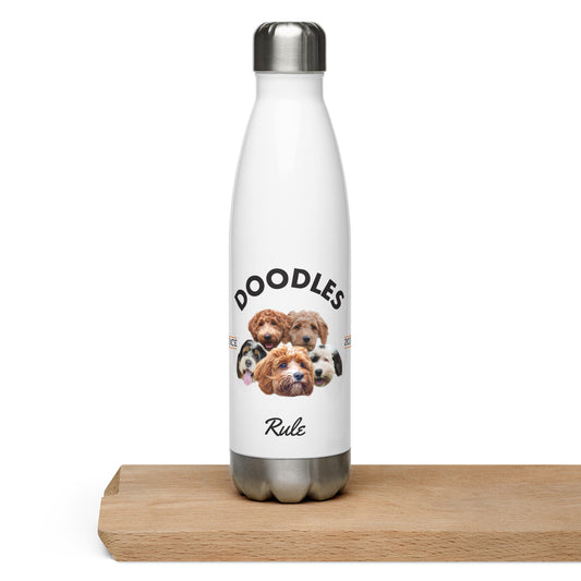 Doodles Rule - White Water Bottle