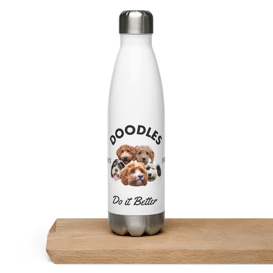 Doodles Do it Better - White Water Bottle