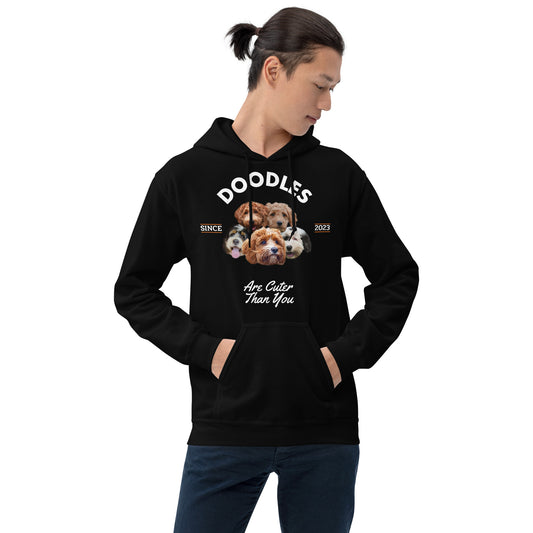Doodles are Cuter than You - Black Hoodies