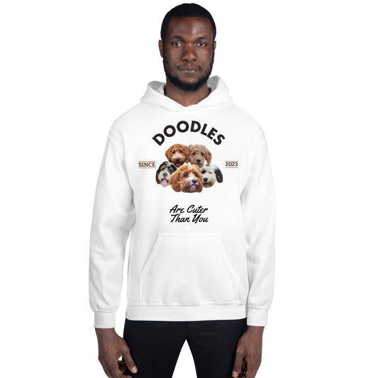 Doodles are Cuter than You - White Hoodies