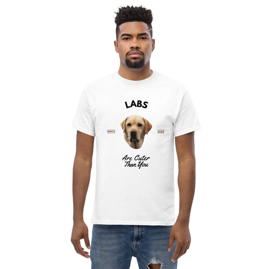 Yellow Labs - White T Shirt (Labs Are Cuter Than You)