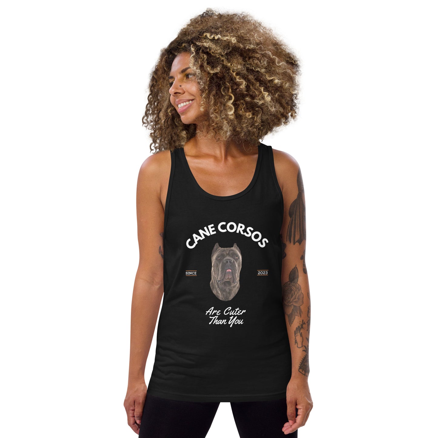Cane Corso - Black Tank Top  (Cane Corsos are  Cuter than You)