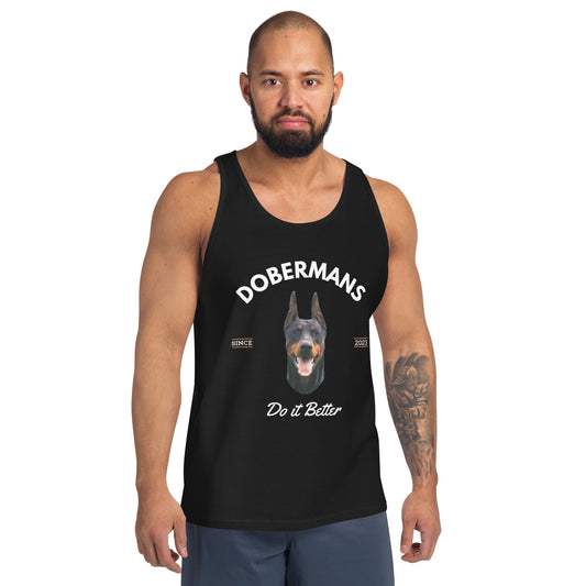 Dobermans - Black Tank Top (Dobermans Do it Better)