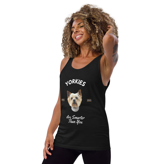 Yorkies - Black Tank Top (Yorkies Are Smarter Than You)