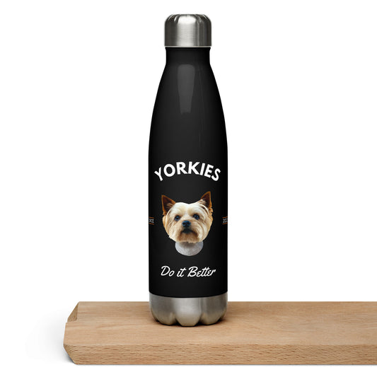 Yorkies - Black Water Bottle (Yorkies Do It Better)