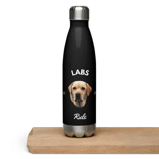 Yellow Labs - Black Water Bottle (Labs Rule)