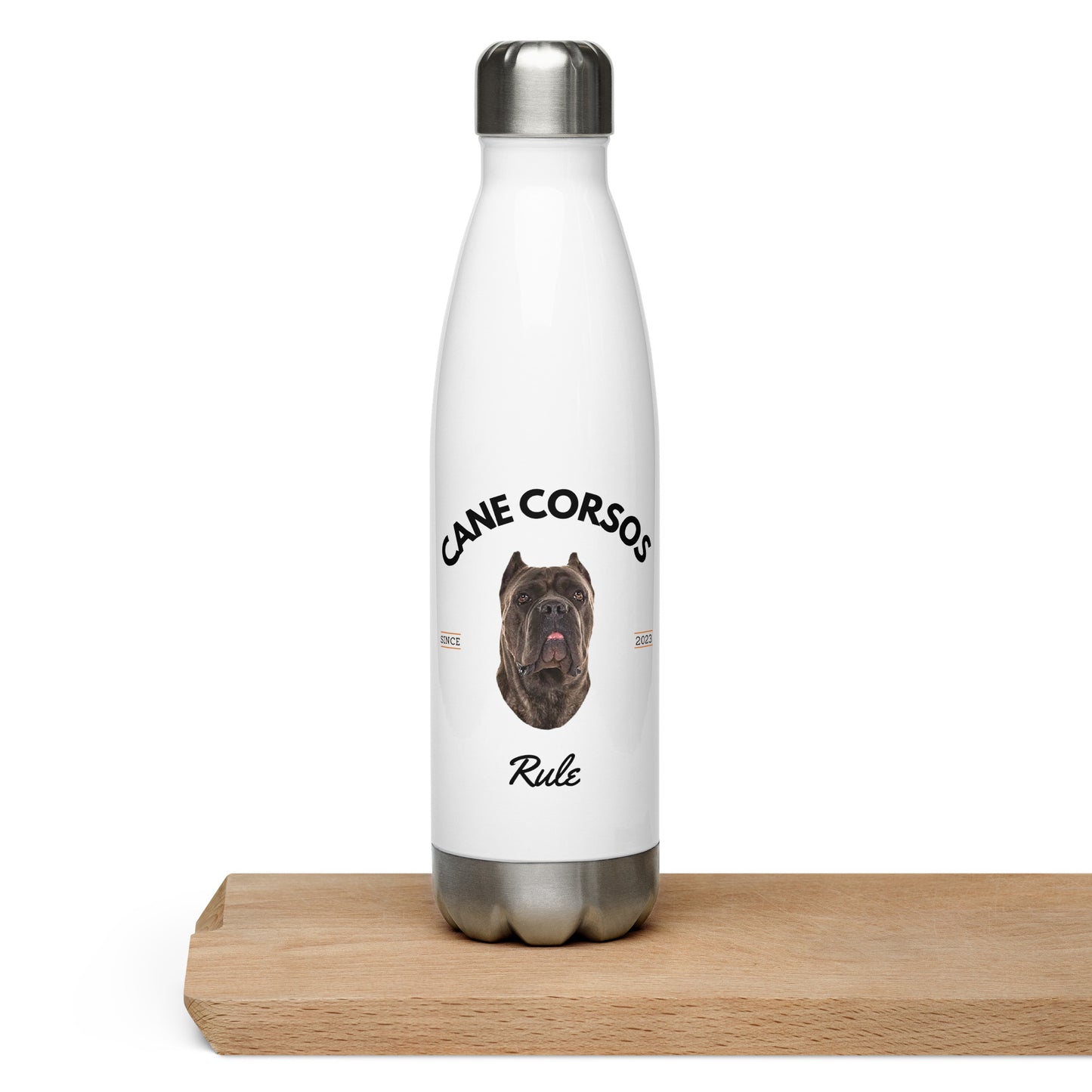 Cane Corsos - White Water Bottle  (Cane Corsos Rule)