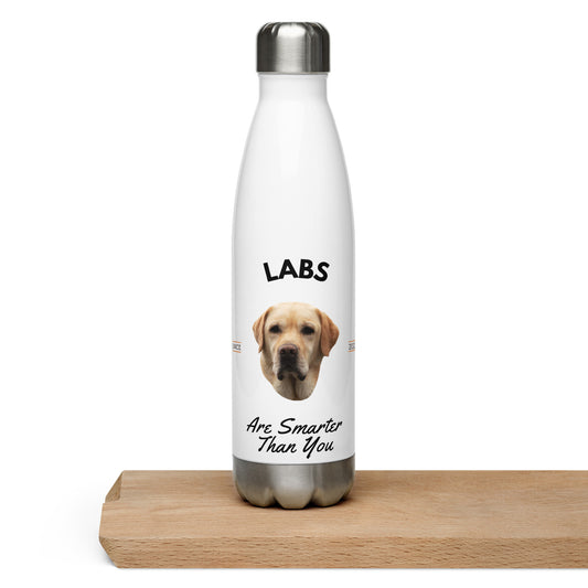 Yellow Labs - White Water Bottle (Labs Are Smarter Than You)
