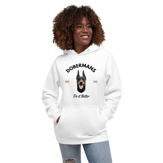 Dobermans - White Hoodie (Dobermans Do It Better)