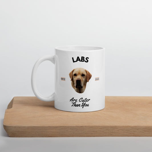 Yellow Labs - White Coffee Mug (Labs Are Cuter Than You)