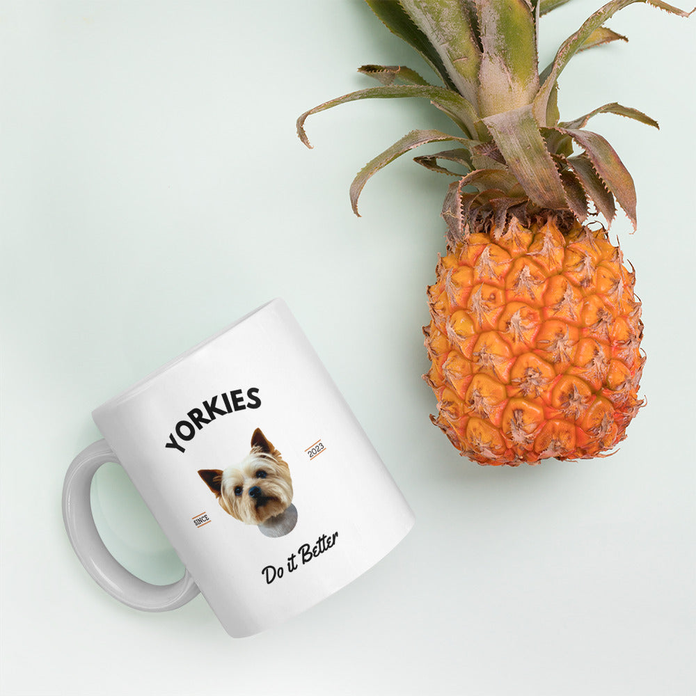 Yorkies - White Coffee Mug (Yorkies Do It Better)