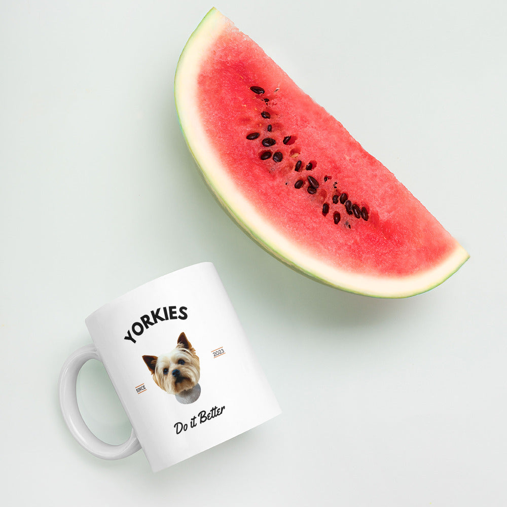 Yorkies - White Coffee Mug (Yorkies Do It Better)