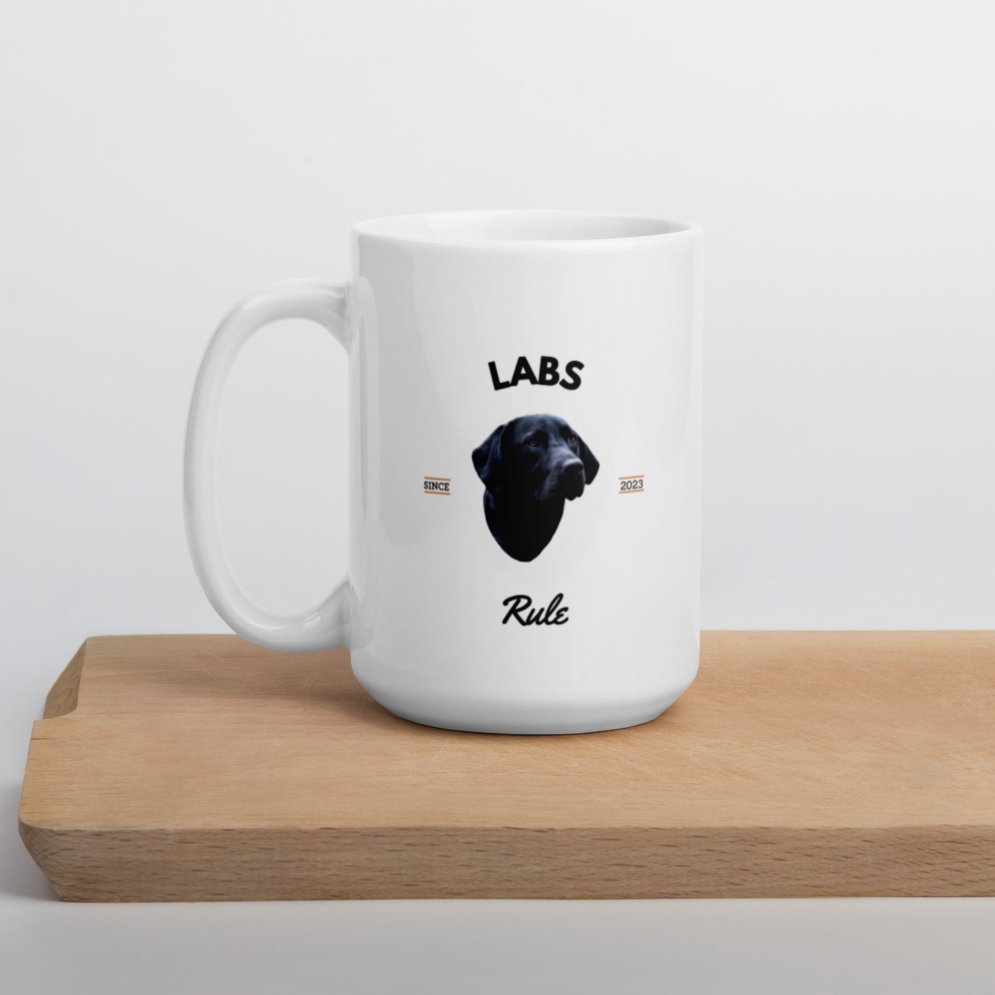 Black Labs - White Coffee Mug (Labs Rule)