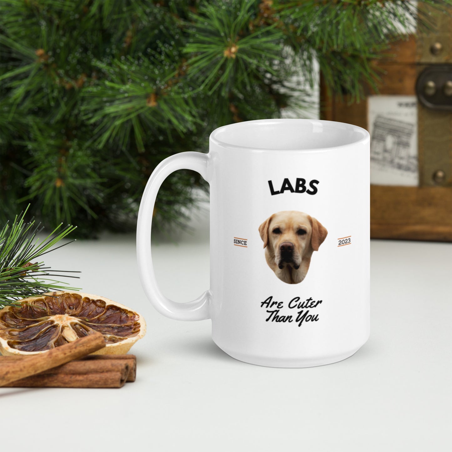 Yellow Labs - White Coffee Mug (Labs Are Cuter Than You)