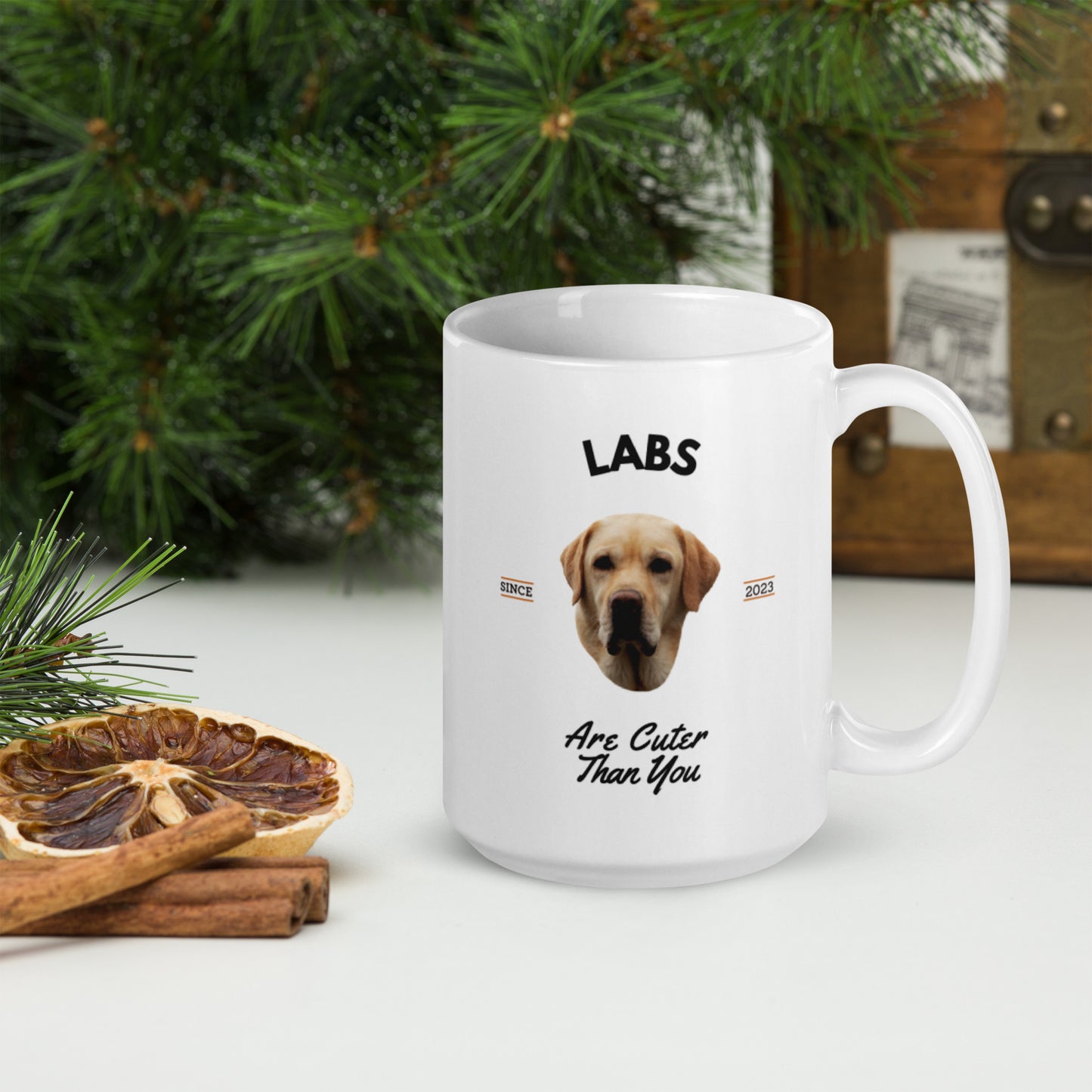 Yellow Labs - White Coffee Mug (Labs Are Cuter Than You)